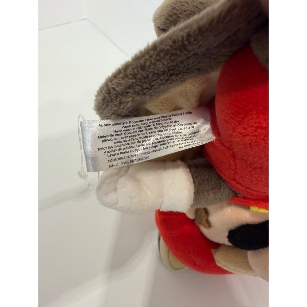 Super Mario Bros. Tanooki Mario Flying Squirrel Red Overalls 9" Buddy Nintendo - Picture 8 of 9